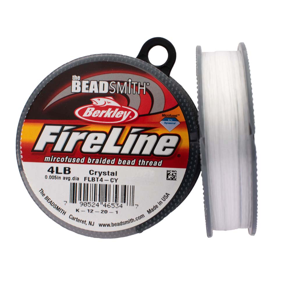 Fireline Microfused Braided Bead Thread, 4LB Test - 0.12mm Thickness,  Crystal