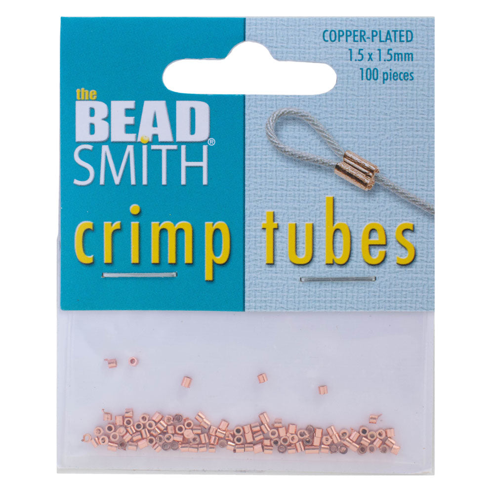 The BeadSmith Crimp Tubes, Copper, 100 Pieces/Pack