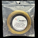 ParaWire Tarnish Resistant 16 Gauge Metallic Wire, Faux Gold - 15 Feet (1.52 Meters)
