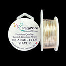 ParaWire Tarnish Resistant 18 Gauge Silver Plated Wire, Silver - 4 Yards (3.66 Meters)