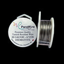 ParaWire Tarnish Resistant 20 Gauge Silver Plated Wire, Hematite - 6 Yards (5.49 Meters)