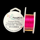 ParaWire Tarnish Resistant 24 Gauge Silver Plated Wire, Fuchsia - 10 Yards (9.14 Meters)