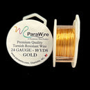 ParaWire Tarnish Resistant 24 Gauge Silver Plated Wire, Gold - 10 Yards (9.14 Meters)