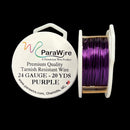 ParaWire Tarnish Resistant 24 Gauge Metallic Wire, Purple - 20 Yards (18.29 Meters)