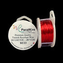 ParaWire Tarnish Resistant 24 Gauge Metallic Wire, Red - 20 Yards (18.29 Meters)
