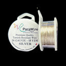 ParaWire Tarnish Resistant 26 Gauge Silver Plated Wire, Silver - 15 Yards (13.72 Meters)