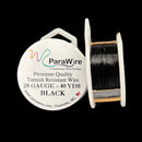 ParaWire Tarnish Resistant 28 Gauge Metallic Wire, Black - 40 Yards (36.58 Meters)