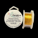 ParaWire Tarnish Resistant 28 Gauge Silver Plated Wire, Gold - 15 Yards (13.72 Meters)