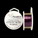 ParaWire Tarnish Resistant 30 Gauge Metallic Wire, Purple - 50 Yards (45.72 Meters)