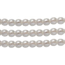 Czech Glass Pearls Round 4mm, Bridal White