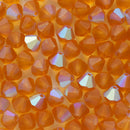 Preciosa - Bicone Crystal Beads 6mm, Matte Topaz AB, 24 Pieces