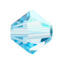 Preciosa - Bicone Crystal Beads 3mm, Aqua AB