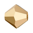 Preciosa - Bicone Crystal Beads 3mm, Crystal Aurum Full Coat