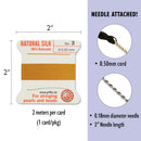 Griffin Silk Bead Cord, Size-3, 0.5mm Thickness, Amber, 2 Meters