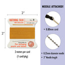 Griffin Silk Bead Cord, Size-8, 0.8mm Thickness, Amber, 2 Meters