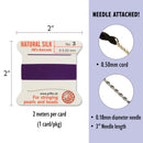 Griffin Silk Bead Cord, Size-3, 0.5mm Thickness, Amethyst, 2 Meters