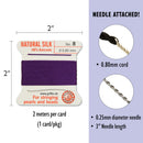 Griffin Silk Bead Cord, Size-8, 0.8mm Thickness, Amethyst, 2 Meters