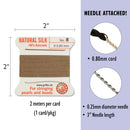 Griffin Silk Bead Cord, Size-8, 0.8mm Thickness, Beige, 2 Meters