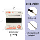 Griffin Silk Bead Cord, Size-3, 0.5mm Thickness, Black, 2 Meters