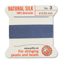 Griffin Silk Bead Cord, Size-3, 0.5mm Thickness, Blue, 2 Meters