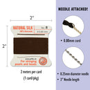 Griffin Silk Bead Cord, Size-8, 0.8mm Thickness, Brown, 2 Meters