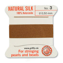Griffin Silk Bead Cord, Size-3, 0.5mm Thickness, Cornelian, 2 Meters