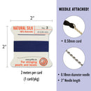 Griffin Silk Bead Cord, Size-3, 0.5mm Thickness, Dark Blue, 2 Meters