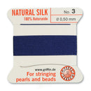 Griffin Silk Bead Cord, Size-3, 0.5mm Thickness, Dark Blue, 2 Meters