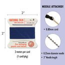 Griffin Silk Bead Cord, Size-8, 0.8mm Thickness, Dark Blue, 2 Meters