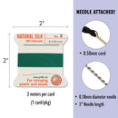Griffin Silk Bead Cord, Size-3, 0.5mm Thickness, Green, 2 Meters