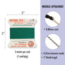 Griffin Silk Bead Cord, Size-8, 0.8mm Thickness, Green, 2 Meters