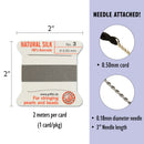 Griffin Silk Bead Cord, Size-3, 0.5mm Thickness, Grey, 2 Meters