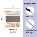 Griffin Silk Bead Cord, Size-8, 0.8mm Thickness, Grey, 2 Meters