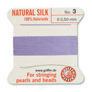 Griffin Silk Bead Cord, Size-3, 0.5mm Thickness, Lilac, 2 Meters