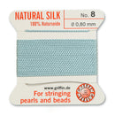 Griffin Silk Bead Cord, Size-8, 0.8mm Thickness, Turquoise, 2 Meters