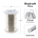 Wire Elements Tarnish Resistant Soft Temper 18 Gauge Wire, Silver, 10 Yards/9.14 Meters