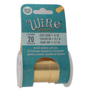Wire Elements Tarnish Resistant Soft Temper 20 Gauge Wire, Gold, 15 Yards