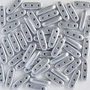 CzechMates - Beam Beads 3x10mm, Matte - Metallic Silver