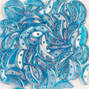 CzechMates - Crescent Beads 3x10mm, Luster Iris - Capri Blue