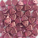 CzechMates - Triangle Beads 6x6x2mm, Halo - Madder Rose