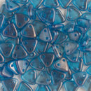 CzechMates - Triangle Beads 6x6x2mm, Halo - Azurite