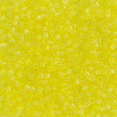 Miyuki Delica Beads Size 11/0 1.6mm,  DB1301 Dyed Transparent Light Yellow