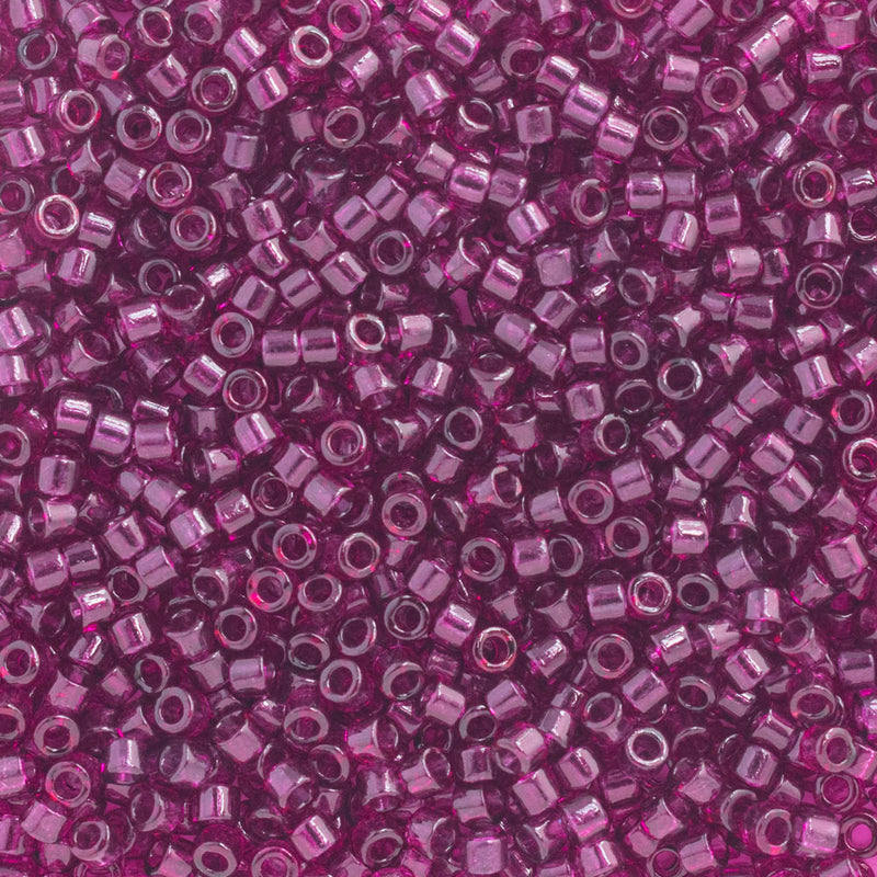 Miyuki Delica Beads Size 11/0 1.6mm,  DB1312 Dyed Transparent Wine