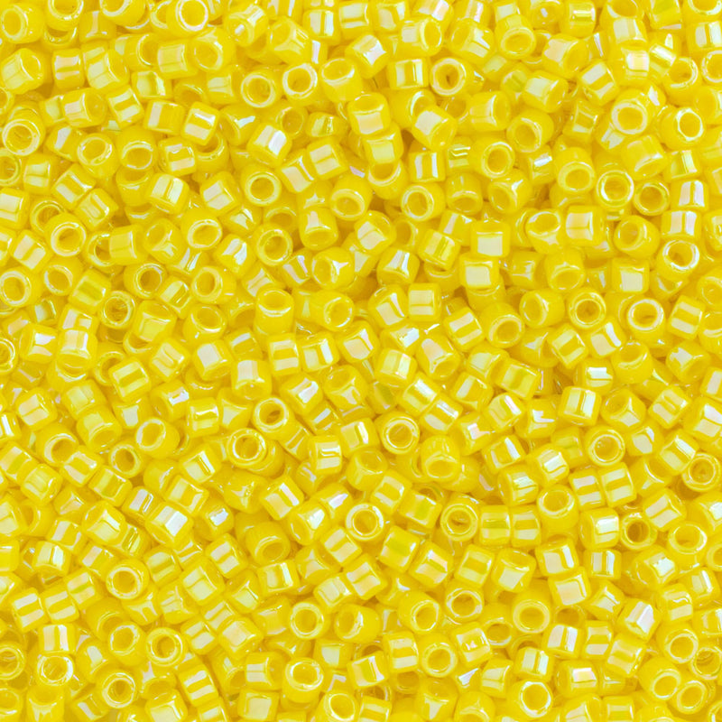 Miyuki Delica Beads Size 11/0 1.6mm,  DB1572 Opaque Canary AB