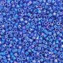 Miyuki Delica Beads Size 11/0 1.6mm,  DB1578 Opaque Cyan Blue AB