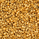 Miyuki Delica Beads Size 11/0 1.6mm, DB1833 Duracoat Galvanized Yellow Gold