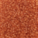 Miyuki Delica Beads Size 11/0 1.6mm, DB781 Dyed Matte Transparent Amber