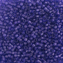 Miyuki Delica Beads Size 11/0 1.6mm, DB785 Dyed Matte Transparent Violet/Cobalt