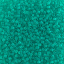 Miyuki Delica Beads Size 11/0 1.6mm, DB786 Dyed Matte Transparent Turquoise/Teal