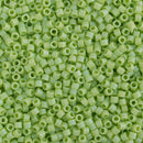 Miyuki Delica Beads Size 11/0 1.6mm, DB876 Opaque Matte Chartreuse AB